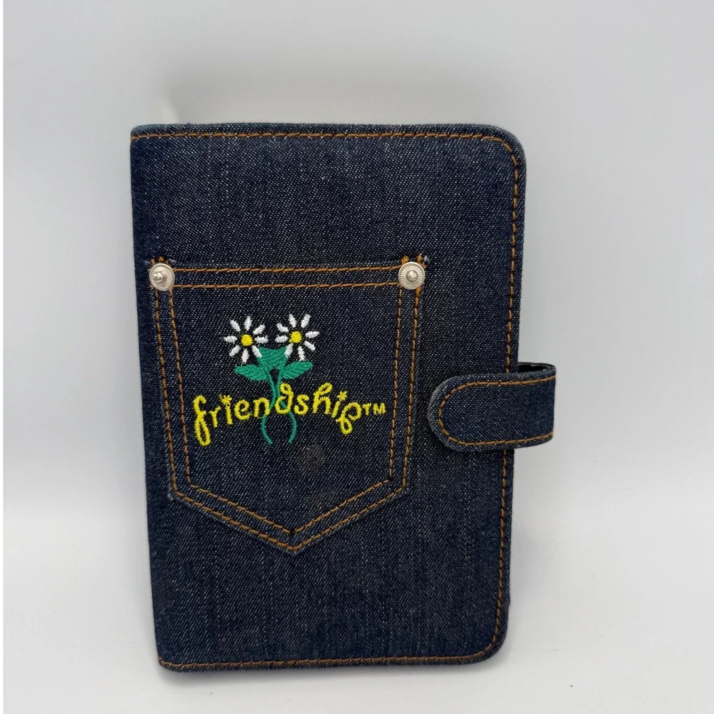 Vintage Y2K Mary Kate and Ashley Denim Friendship Daisy 6 Ring Binder Planner